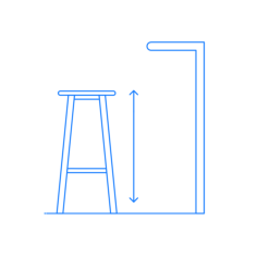 Furniture Stools Stool Height Outline Svg File, Free Vectors File